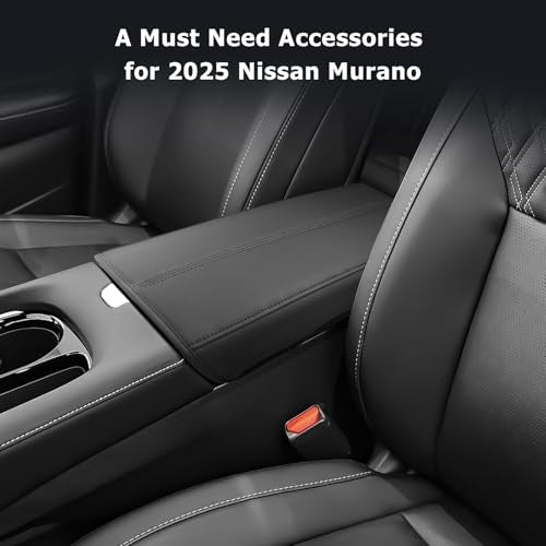 2025 2026 Murano Center Console Cover Compatible with 2025 2026 Nissan Murano Accessories 2025 Murano SL (2025-2026 Murano Thin Black)