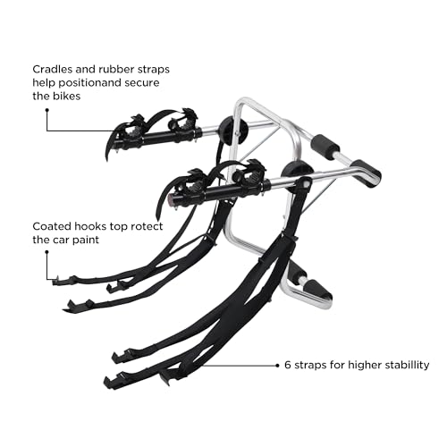 Aluminum 2 Bike Rack (2-Bike Rack+70LBS+Aluminum (Trunk Mount))