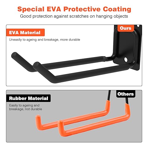 6 Pack 7.8 Inch Heavy Duty Garage Hooks
