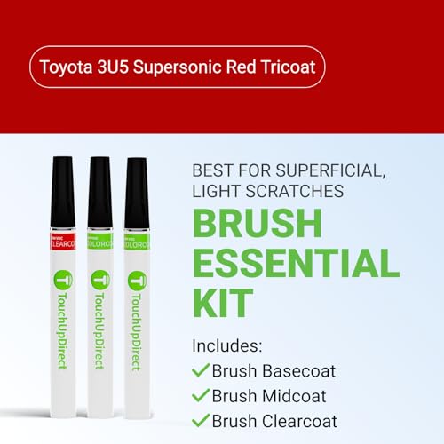 Car Paint Touch Up Brush Kit (Brush - Essential Kit / Supersonic Red Tricoat)