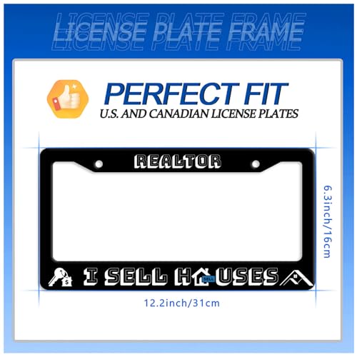 Realtor I Sell Houses License Plate Frame Stainless Steel Car Accessory (Realtor I Sell Houses)