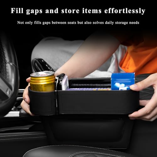Car Seat Gap Filler Organizer (Black)