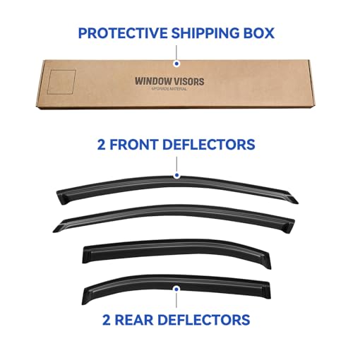 Window Visors Rain Guards for 2006 (2006-2012 Ford Fusion)