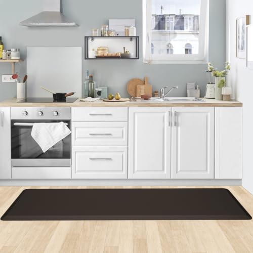 Kitchen Mat Cushioned Anti Fatigue Rug Standing and Comfort Floor Mats (Chocolate / 60"L x 17.3"W x 0.5"Th)