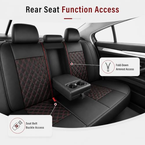 Car Seat Cover (N3 Black Red / Full Set)