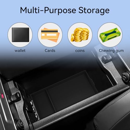 Center Console Bottom Organizer for Toyota RAV4 2026 Central Control Armrest Lower Storage Box Insert Tray Silicone Interior Auto Accessories Black (26RAV4 Low A-Tray)