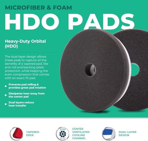 6.5" HDO Black Foam Finishing Pad (6.5" / Black Finishing Pad)