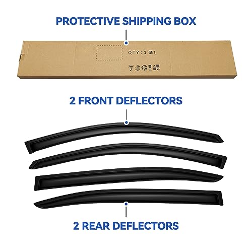 Window Visors Rain Guards for 2008 (2008-2017 Honda Accord)