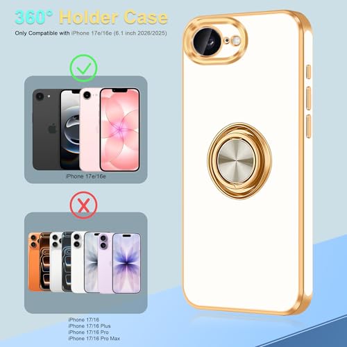 for iPhone 17e (For iPhone 16e/ 17e (6.1 inch) / B-White)