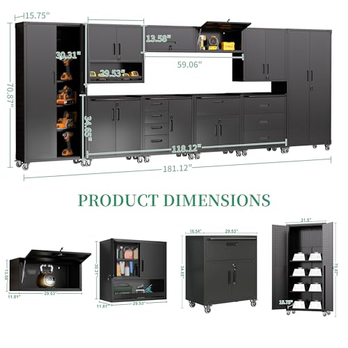 Garage Storage Cabinet System (Black)