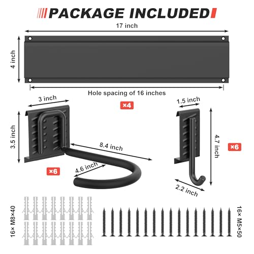 Bike Storage Rack (64in for 6 Bikes & 6 Helmets)