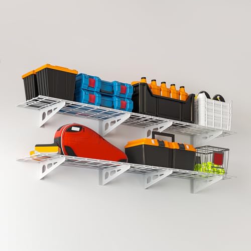 Garage Shelving (White / 2 pack-1x6 ft)