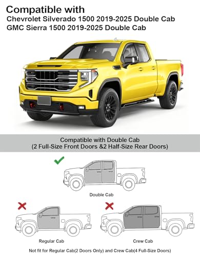 Window Rain Guards for 2019 (2019-2026 Silverado/Sierra 1500 Double Cab)