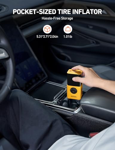 L7S Tire Inflator Portable Air Compressor Cordless with Digital Pressure Gauge (Yellow)