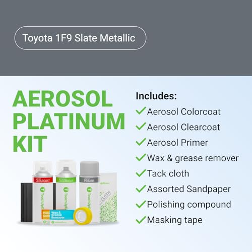 Car Paint Touch Up Spray Kit (Aerosol Spray - Platinum Kit / Slate Metallic)