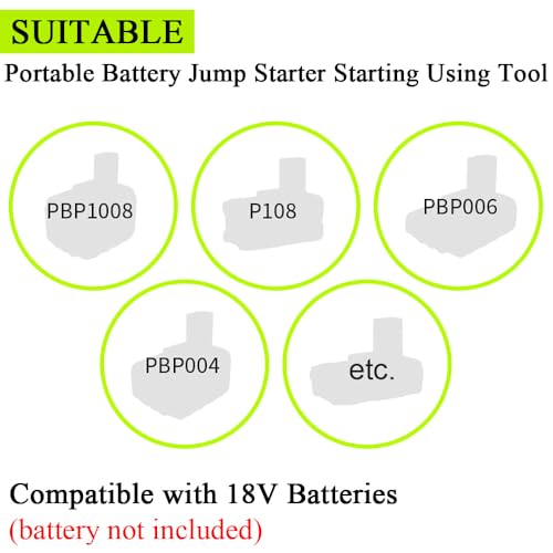 Jumper Cables Adapter Compatible with Ryo.bi 18V Batteries 8AWG 2FT (2FT)