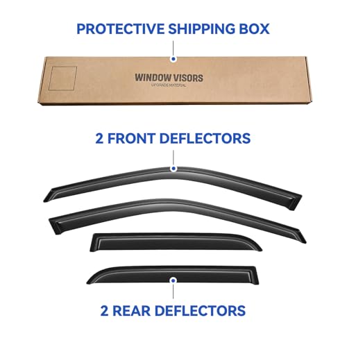 Window Visors Rain Guards for 2002 2003 2004 2005 2006 Honda CRV CR (2002-2006 Honda CRV)
