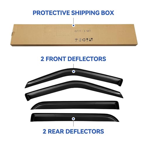 Window Visors Rain Guards for 1997 (1997-2017 Ford Expedition)
