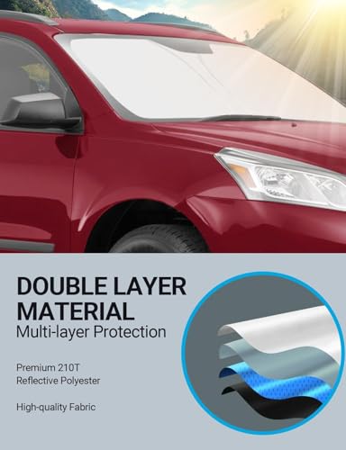 Custom Fit Car Windshield Sun Shade for 2018 (2018-2023 Chevrolet Traverse)