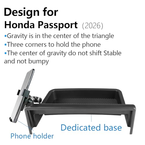 Car Phone Holder Center Console Organizer for Honda Passport 2026【12.3 (Holder Box for Honda Passport 2026)