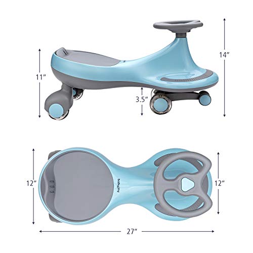 Wiggle Car 2 in 1 Swing Car for Kids (Blue)