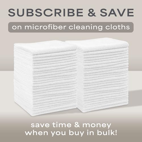 Microfiber Cleaning Cloth (White / 50 Pack)
