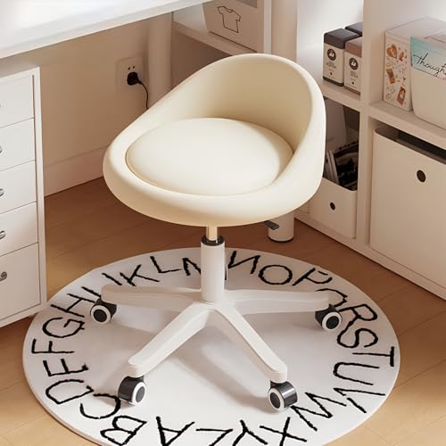 Rolling Stool Low Backrest (Black / Set of 1)