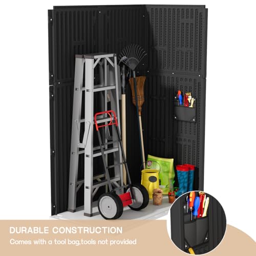 Outdoor Storage Cabinet Waterproof (Black)