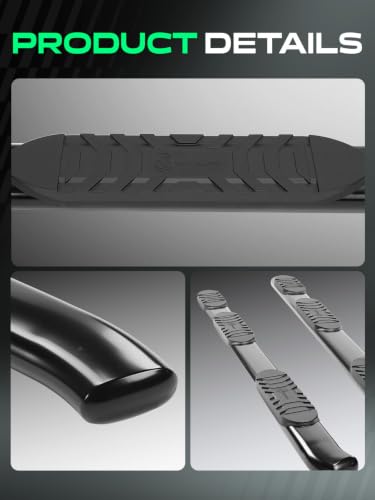 5 Inch Running Boards for Chevy & GMC (Crew Cab/5.5FT Bed / Carbon Steel)