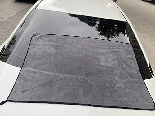 Large Microfiber Drying Towel for Car (36 X 24inches,grey-blue,1pack)