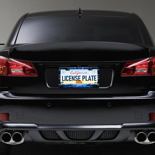 Blue Lightning License Plate Frames (Blue Thunder)