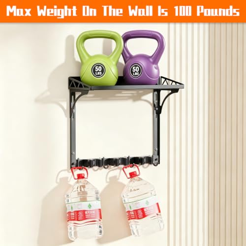 Broom Holder Wall Mount with Cleaning Supplies Organizer (Broom Holder Wall Mount)