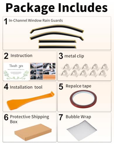 in Channel Window Visors Rain Guards for Honda CR (Fit for 2023-2026 Honda CRV)