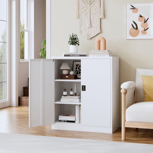 Metal Storage Cabinet (35.5"H / White)