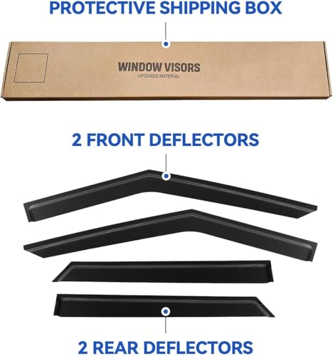 Window Visors Rain Guards for 2020 (2020-2026 Ford Explorer)
