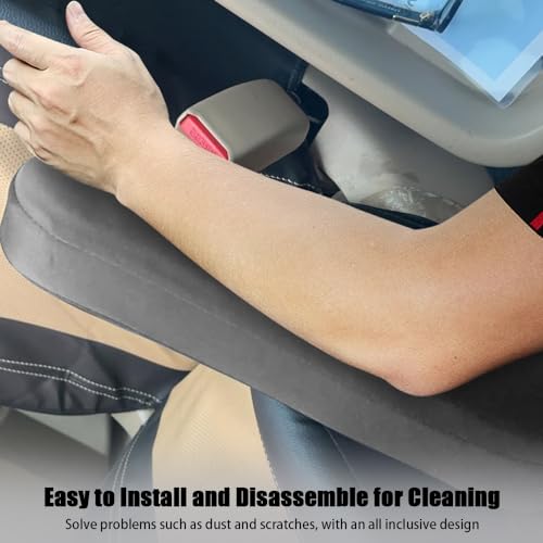 2PC Car Front Seat Armrest Covers (Gray-2PC)