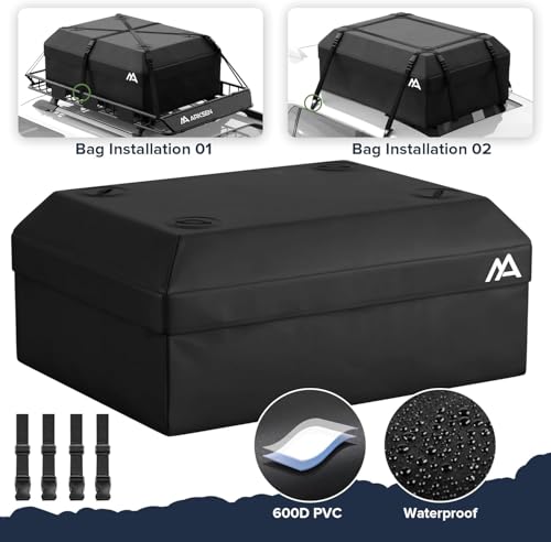 64" x 39" x 5" Roof Rack Cargo Basket with Bag (64" Cargo Rack W/Bag, Net, 2 Straps)