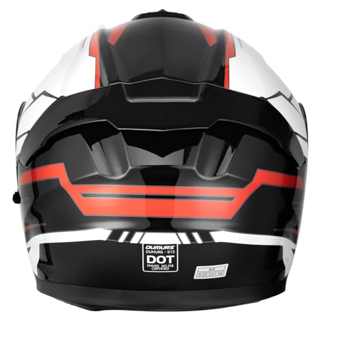 Modular Motorcycle Helmets Full Face Flip up Street Bike Motorcycle Helmet for Unisex Adult Rocket Black (Rocket Black / X-Large)