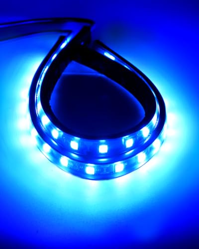 12V Led Light Strip for Car Motorcycle Golf Cart 12.5In Blue 4Pack (Blue Led Strip)