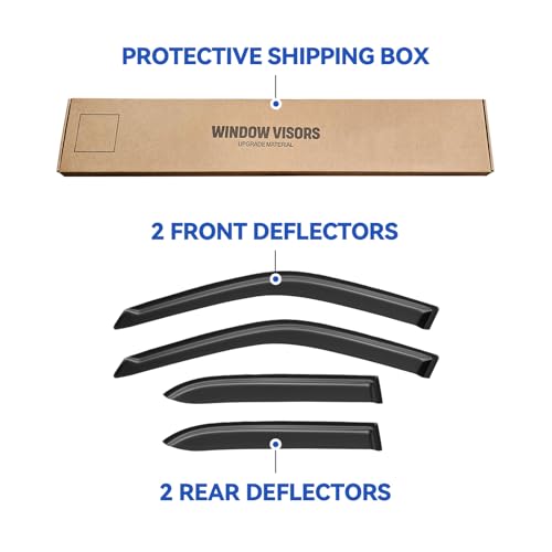 Window Visors Rain Guards for 1998 (1998-2002 Toyota Corolla Sedan)