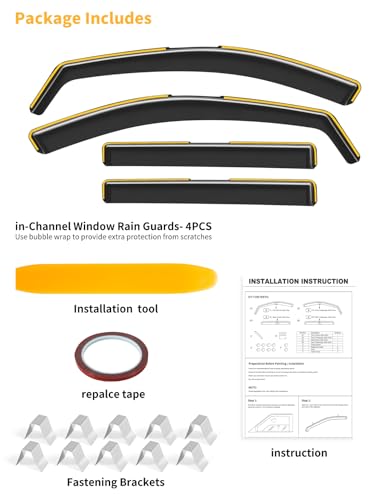 Window Visors Rain Guards for Chevy (Fit for 2025 2026 Chevy Equinox)