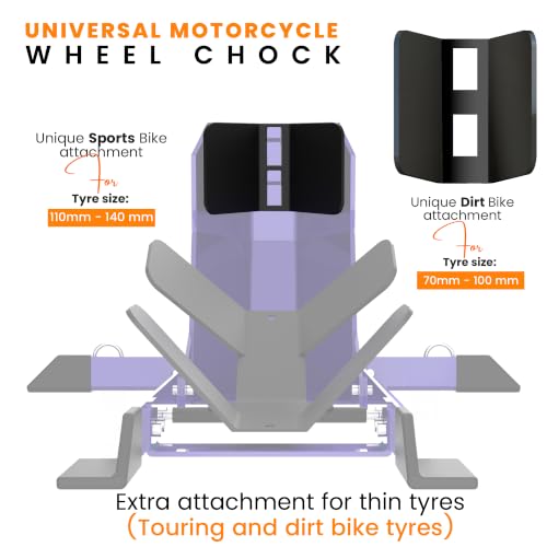 Universal Wheel Chock for Motorcycle Stand for Trailer Completely Adjustable Detachable Foldable Wheel Chock (Wheel Chock)