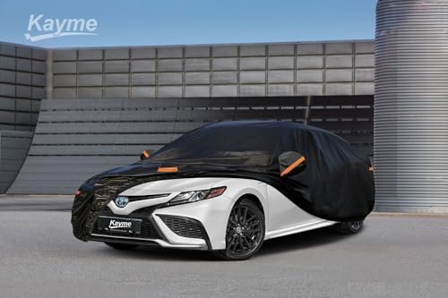 7 Layers Waterproof Car Cover for Toyota Camry Sedan (PE-Black / Custom Fit Toyota Camry)