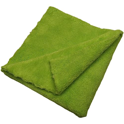 Plush Edgeless Microfiber Towel for Car (6Pack / Fluorescent Green)