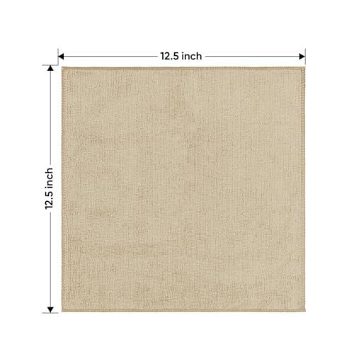 Brown Microfiber Cleaning Cloth 12 Pack (Brown / 12.5 x 12.5 Inch)
