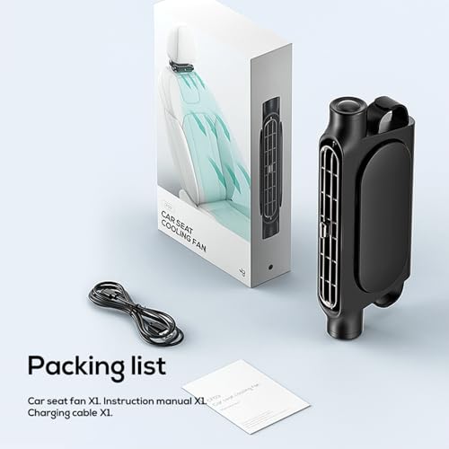 Upgrade Car Seat Cooling Fan (A-Black)