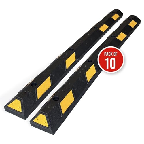 Rubber Parking Curb (2. Black/Yellow Pack of 10)