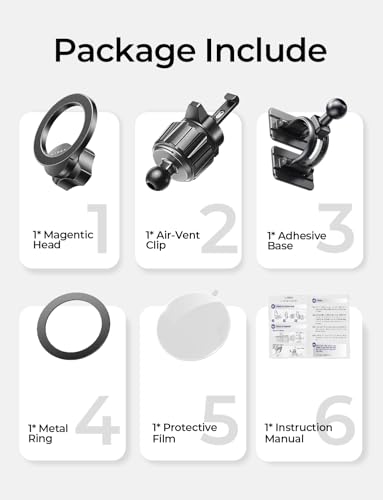 for MagSafe Car Phone Mount for iPhone 18 Pro Max (Black)
