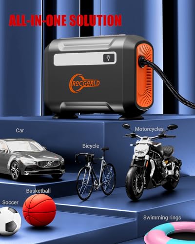 R8 Tire Inflator Portable Air Compressor (Orange)