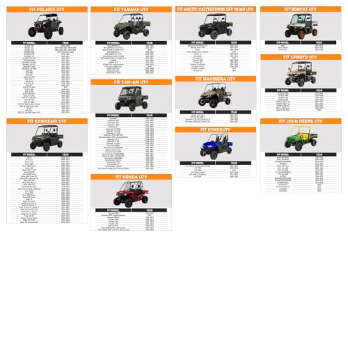 UTV Cover Heavy Duty Ranger Cover Waterproof 2 (M: 126"Lx 65"Wx 73"H (Single row seat))